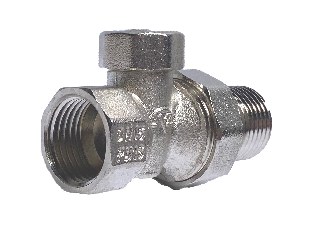 Клапан запорный для радиатора Ду 15 прямой Россия 00811000, DN 15, 1/2 дюйма